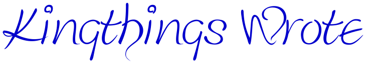 Kingthings Wrote шрифт
